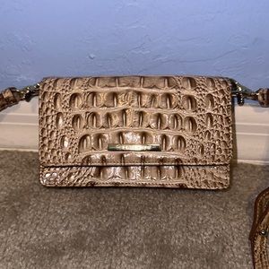 Brahmin mini Purse- Snakeskin beautiful tan/brown